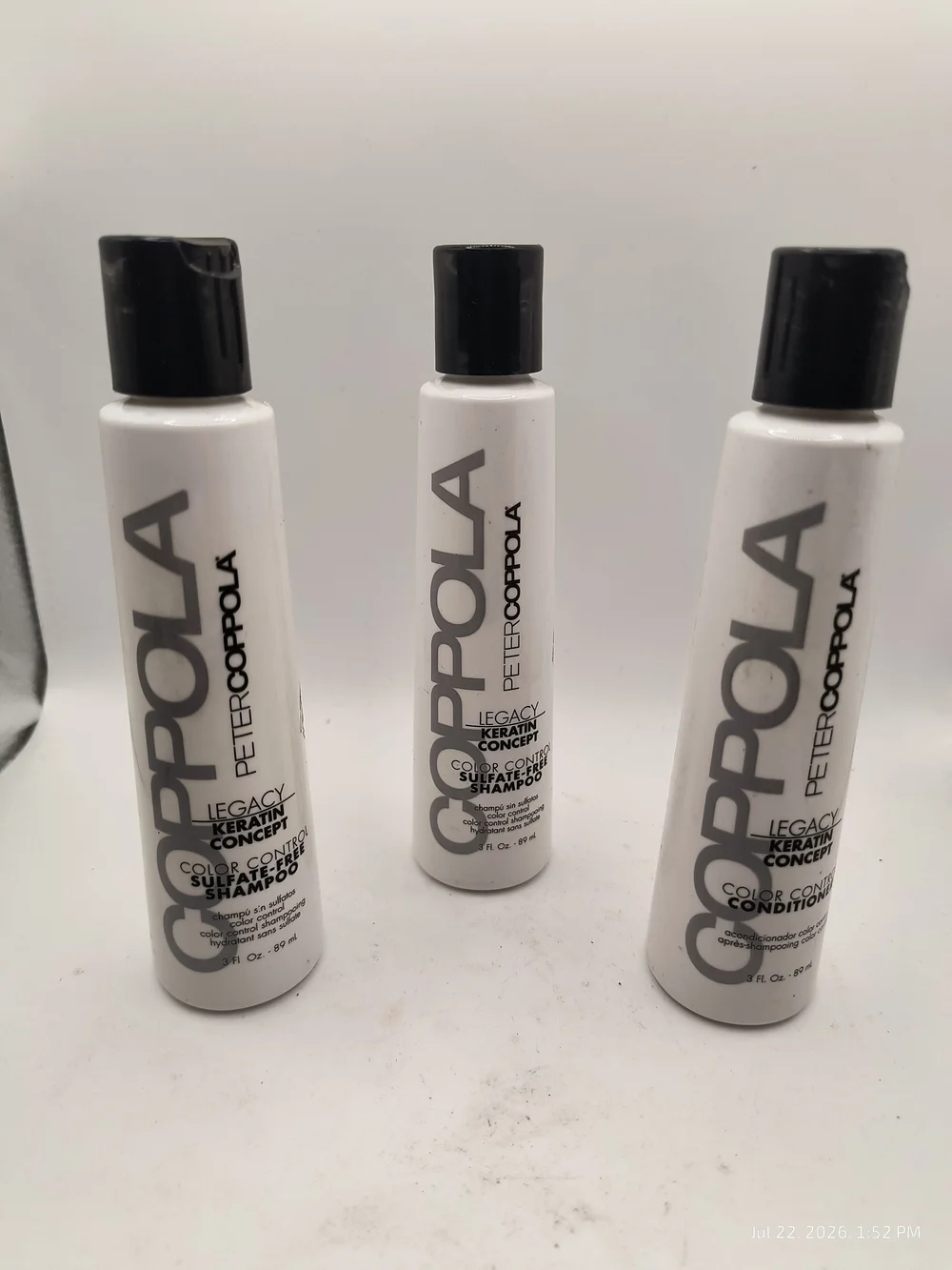 Peter Coppola Legacy Keratin Travel 2 Shampoo & 1 Conditioner 3oz Each